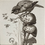 Thumbnail: SOLD - Victorian Aesthetic bird tile - 'Toadstools'