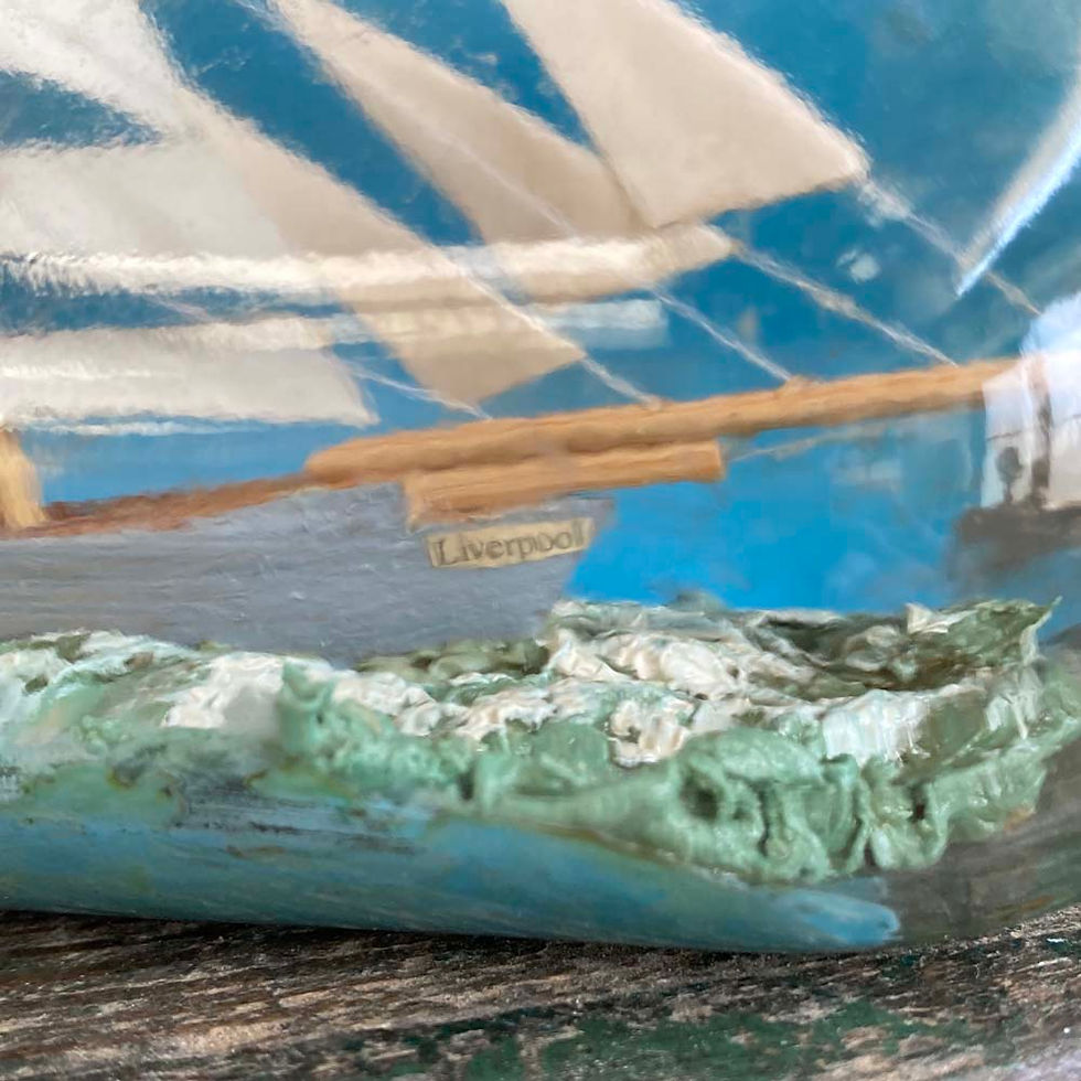 Thumbnail: SOLD - Antique ship in a bottle - #3