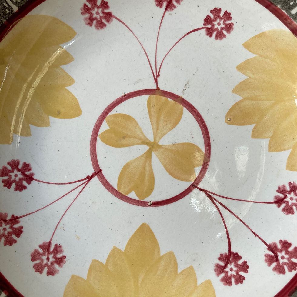 Thumbnail: SOLD - Antique spongeware bowl - 'Garden'