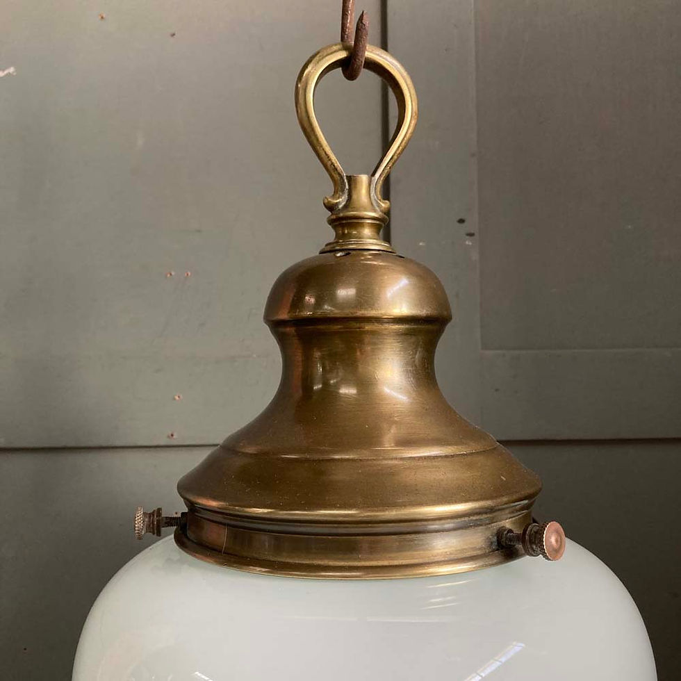 Thumbnail: SOLD - Edwardian opaline glass pendant light