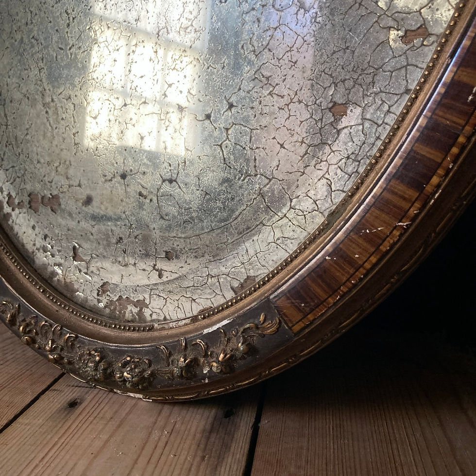 Thumbnail: Antique distressed mirror