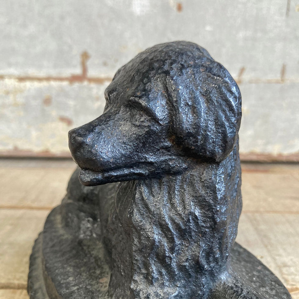 Thumbnail: Regency cast iron spaniel dog
