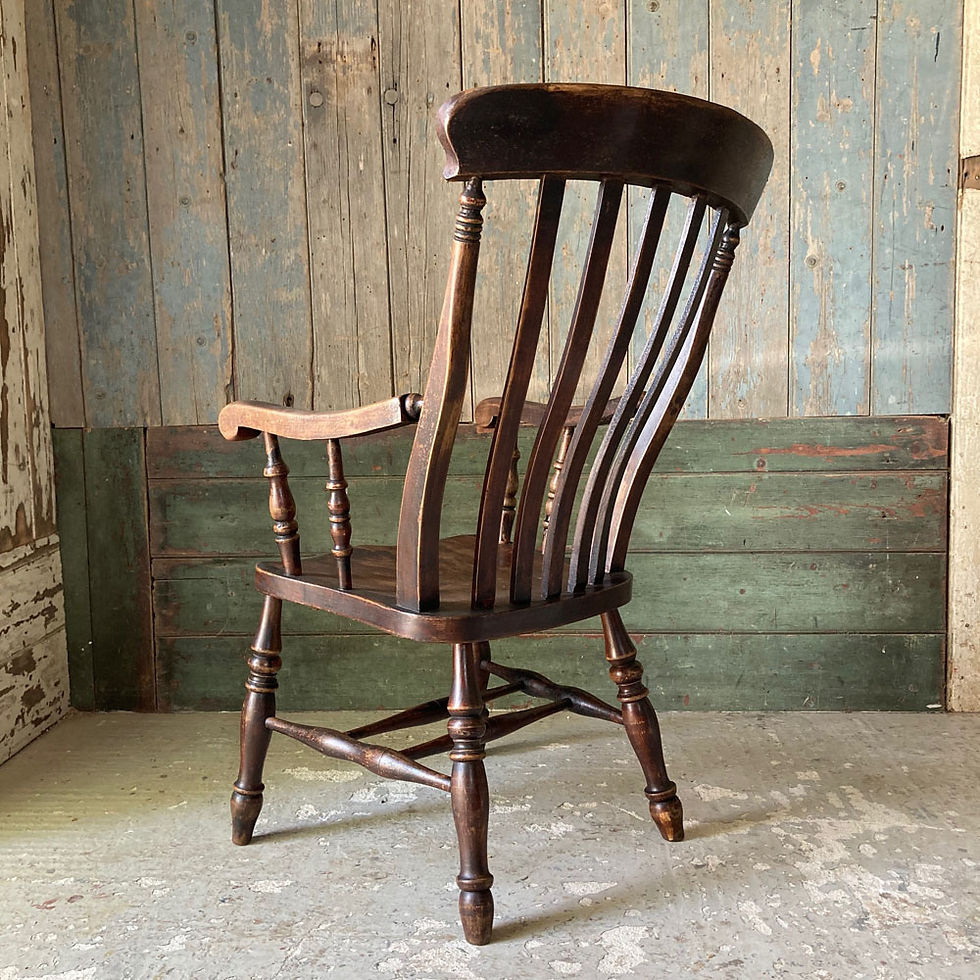 Thumbnail: NOW SOLD - 19th C. lath back Windsor armchair