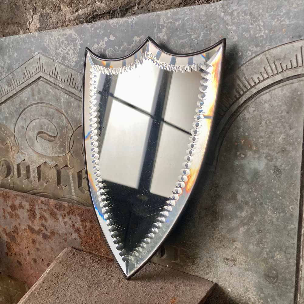 SOLD - 19th century tinplate carriage mirror