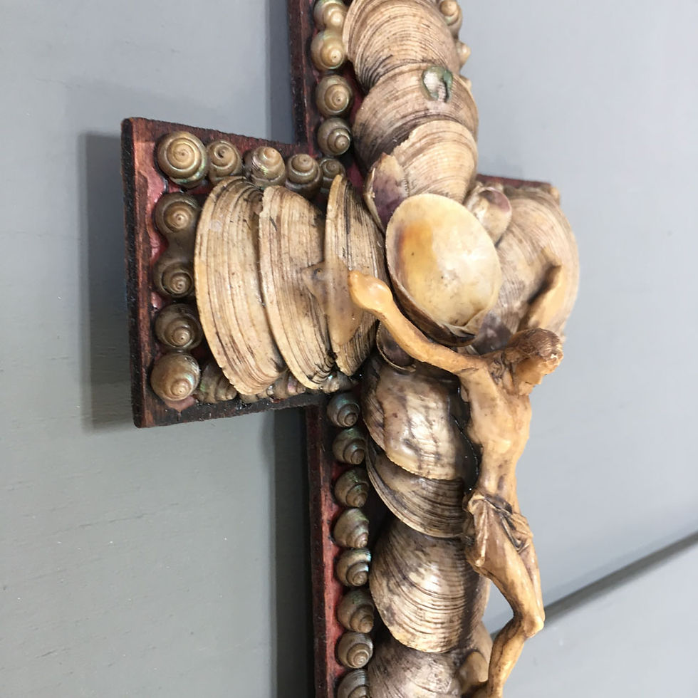 Thumbnail: NOW SOLD - Vintage shellwork crucifix