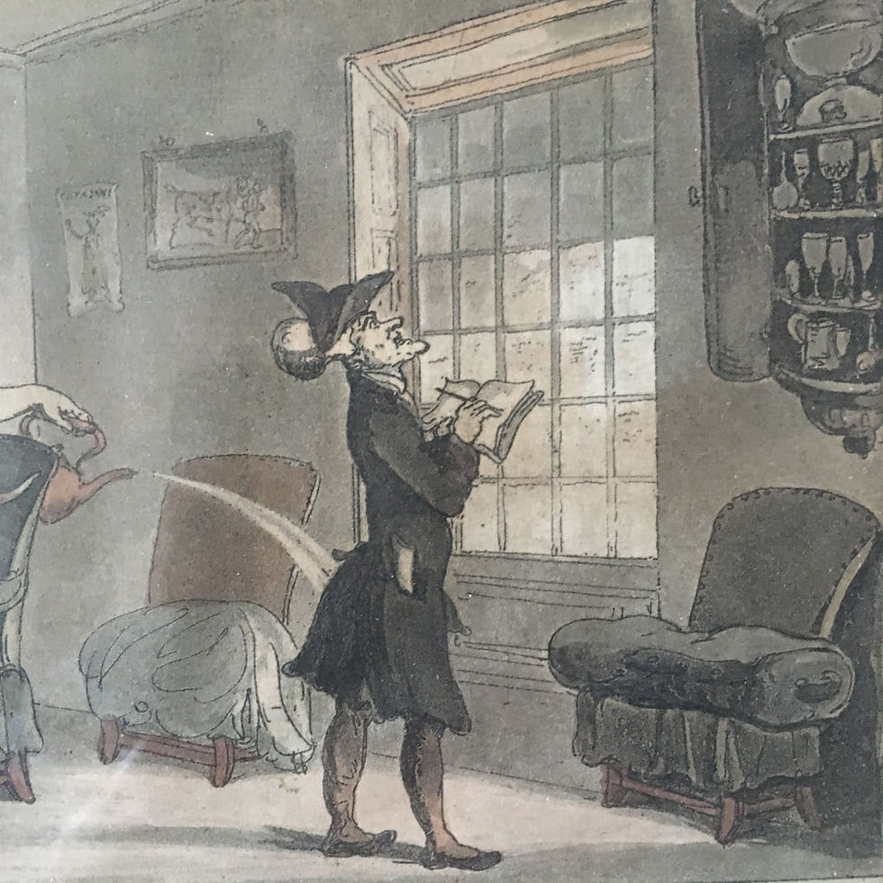 Thumbnail: SOLD - Pair of Rowlandson's 'Dr. Syntax' prints, c.1812