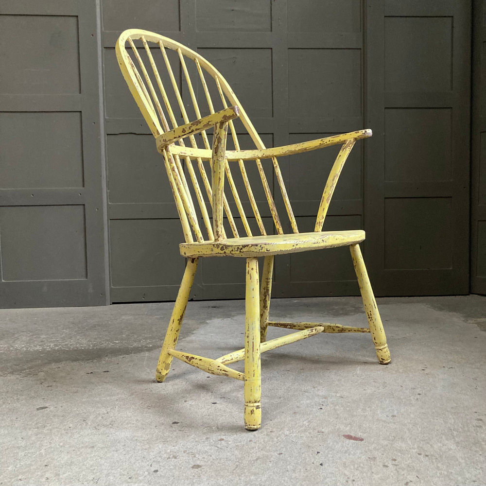 19th c. Cornish stick back armchair