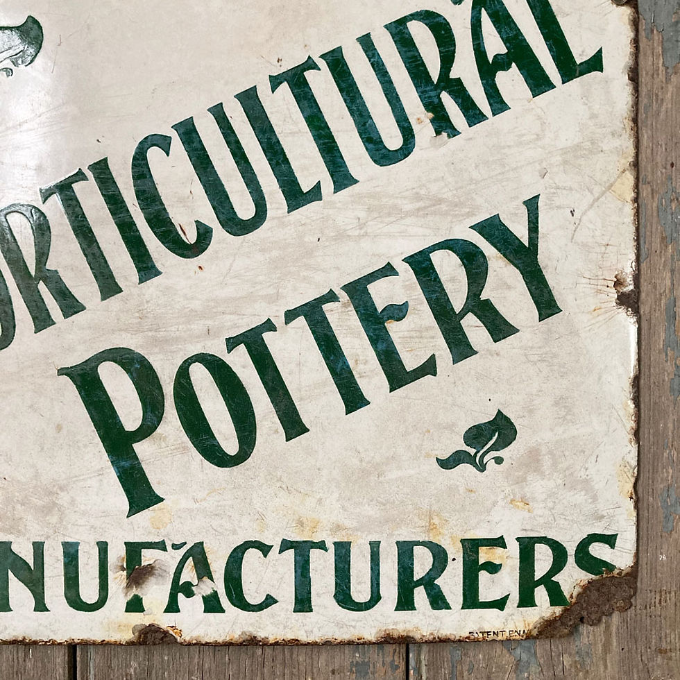 Thumbnail: NOW SOLD -Vintage enamel sign - Horticultural Pottery'
