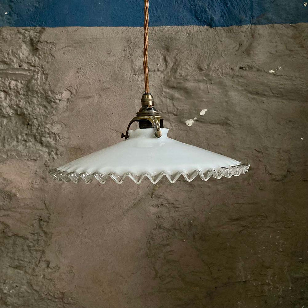Thumbnail: SOLD - Vintage French glass light