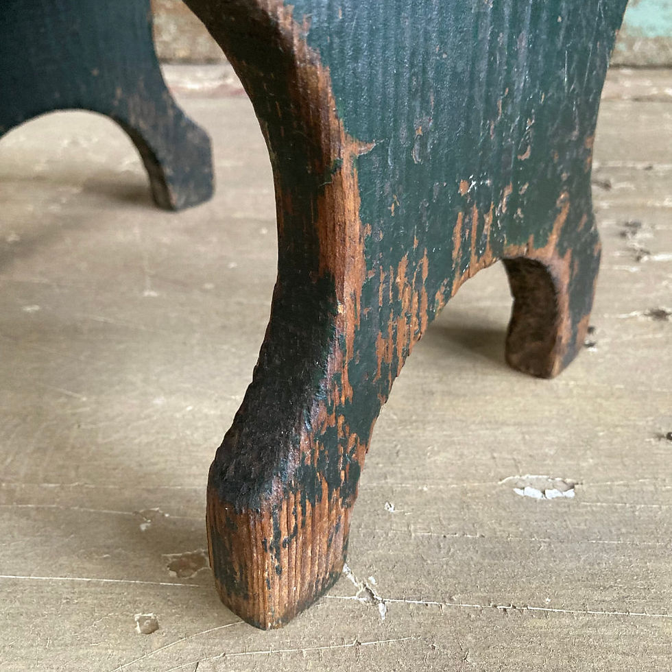 Thumbnail: SOLD - Antique painted pine stool