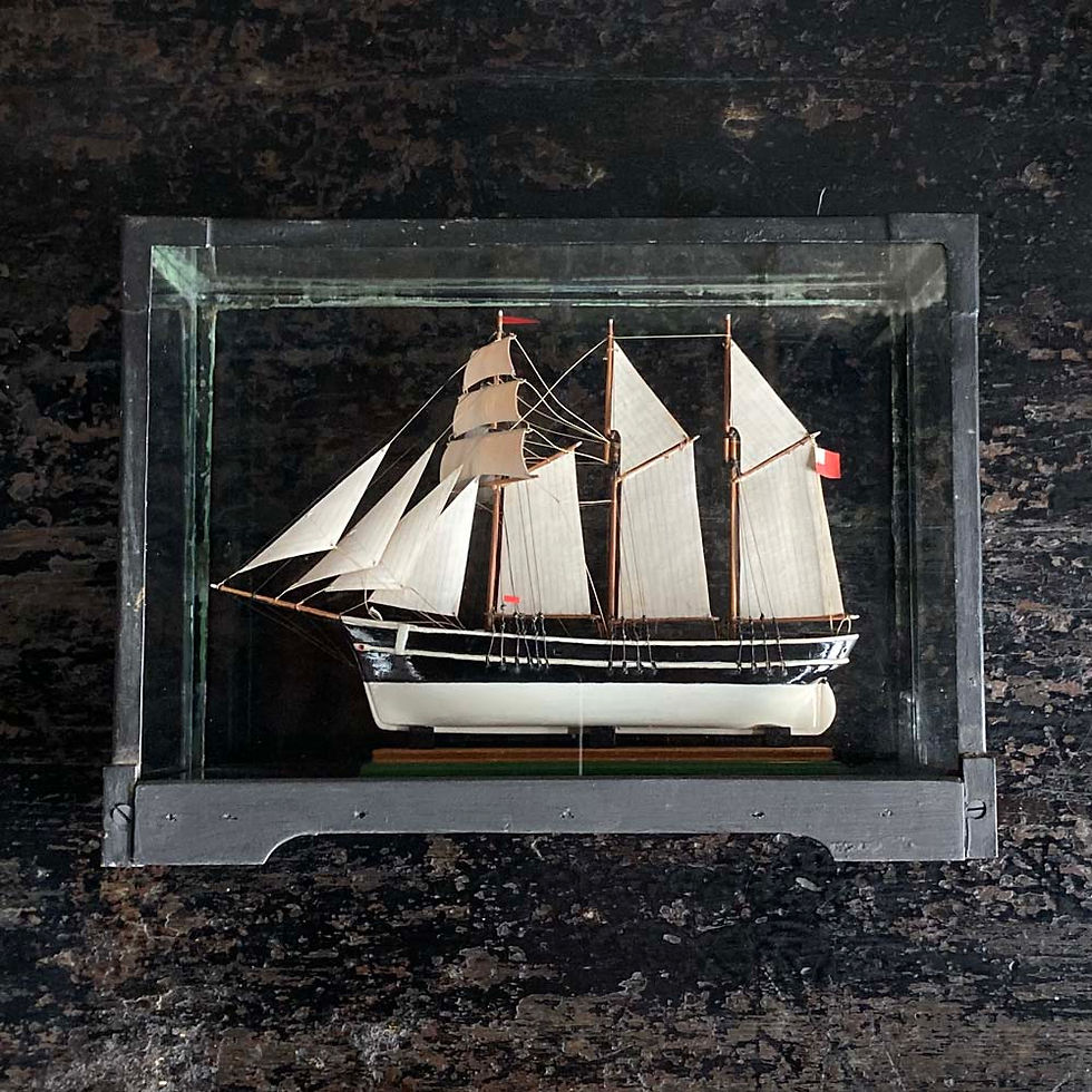 Thumbnail: SOLD - Glass-cased model ship