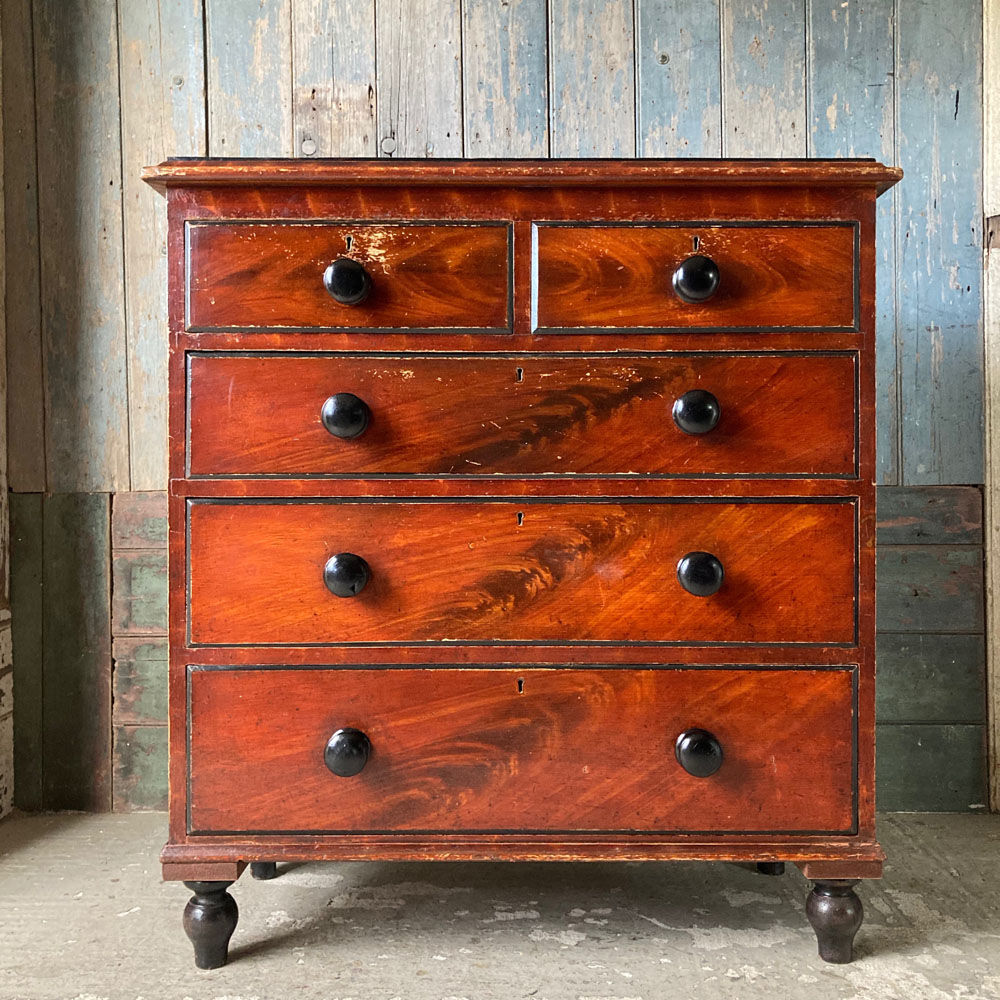 SOLD - Antique painted pine drawers