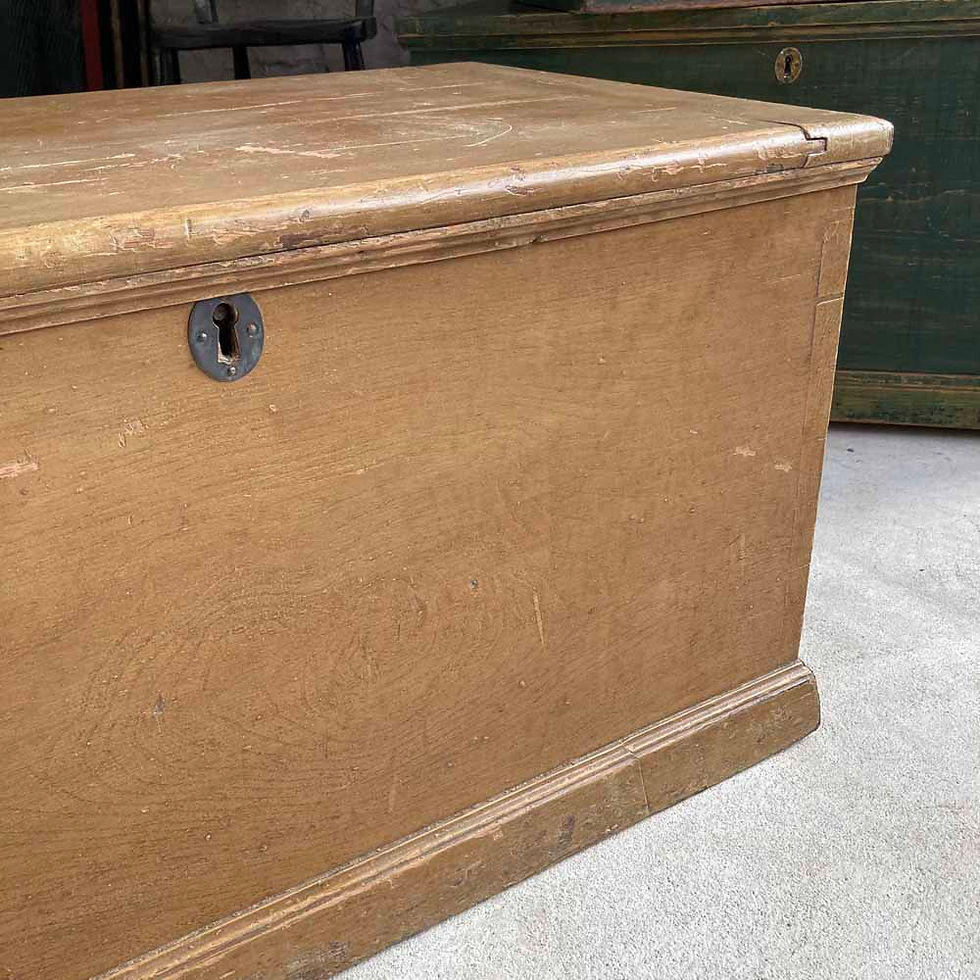 Thumbnail: SOLD - 19th c. painted pine blanket box