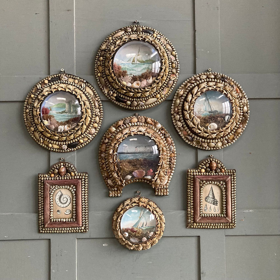 Thumbnail: SOLD - Victorian shellwork frames