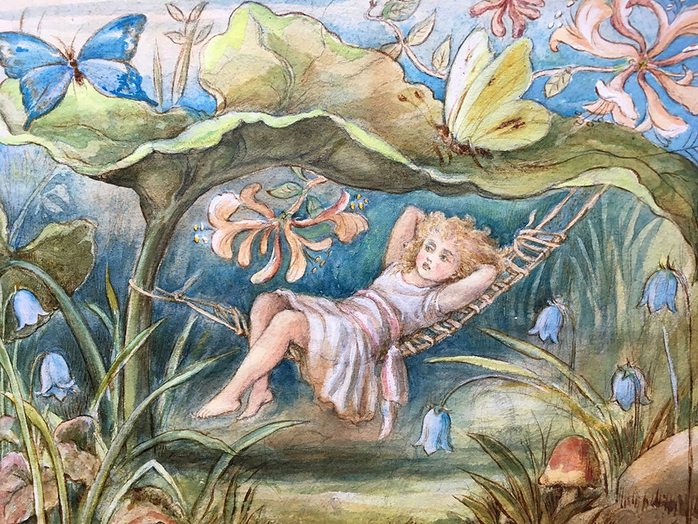 Thumbnail: NOW SOLD - Victorian children's book watercolour painting