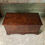 Thumbnail: SOLD - 19th C elm blanket box trunk
