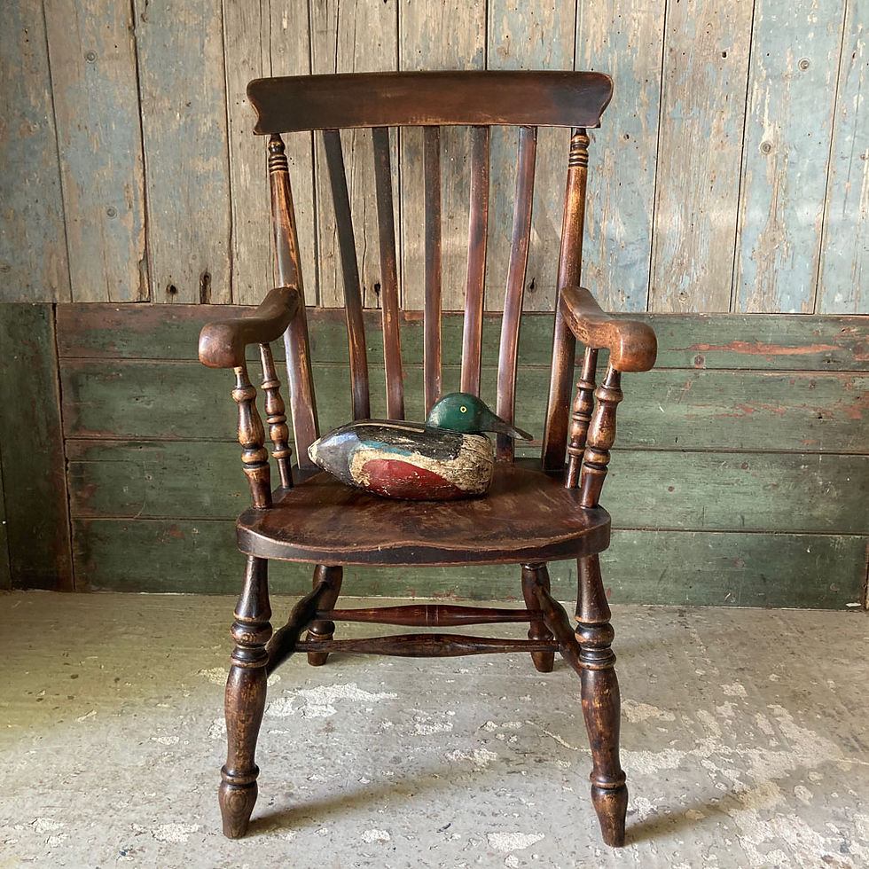 Thumbnail: NOW SOLD - 19th C. lath back Windsor armchair