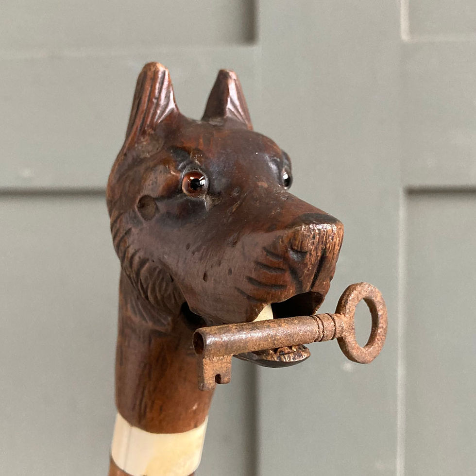 Thumbnail: SOLD - Antique carved dog walking stick