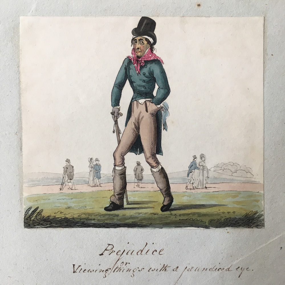 NOW SOLD - Regency satirical sketch of a gentleman