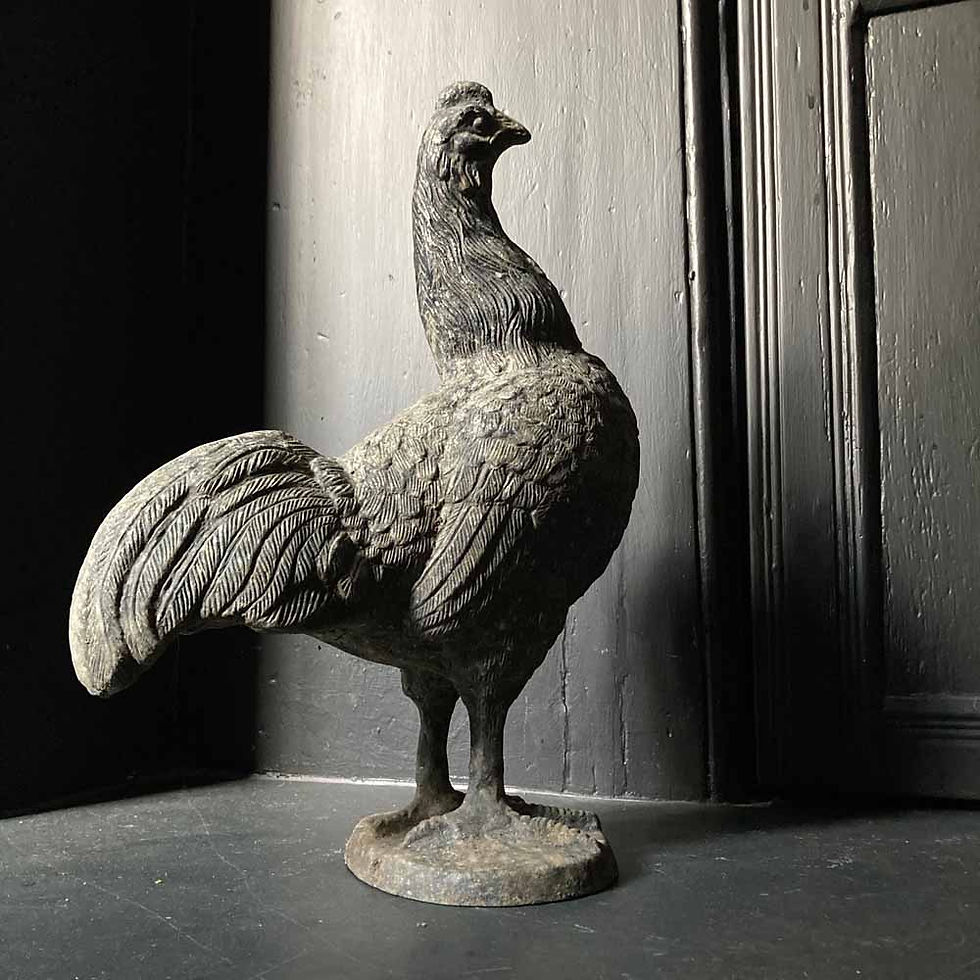 Thumbnail: SOLD - Vintage metal chickens