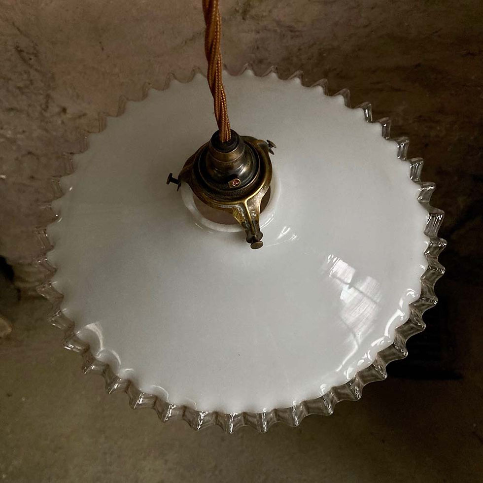 Thumbnail: SOLD - Vintage French glass light