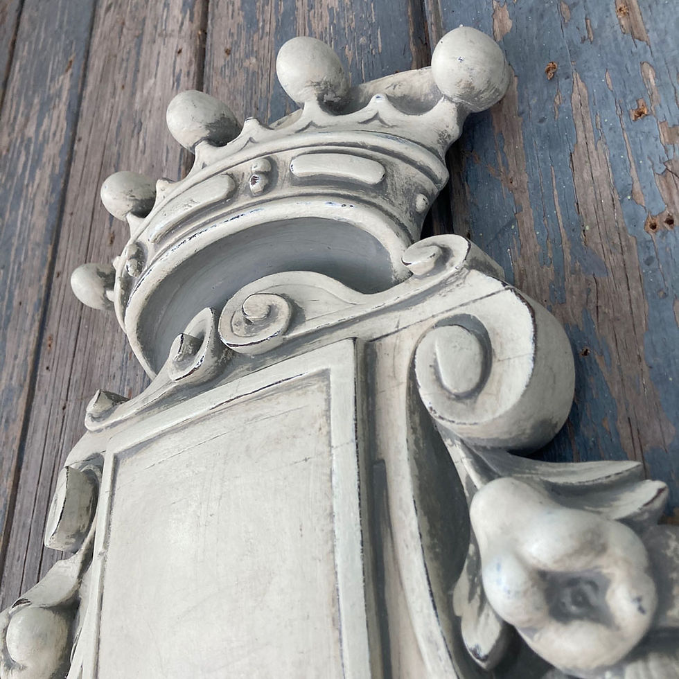Thumbnail: NOW SOLD - Carved crown armorial shield