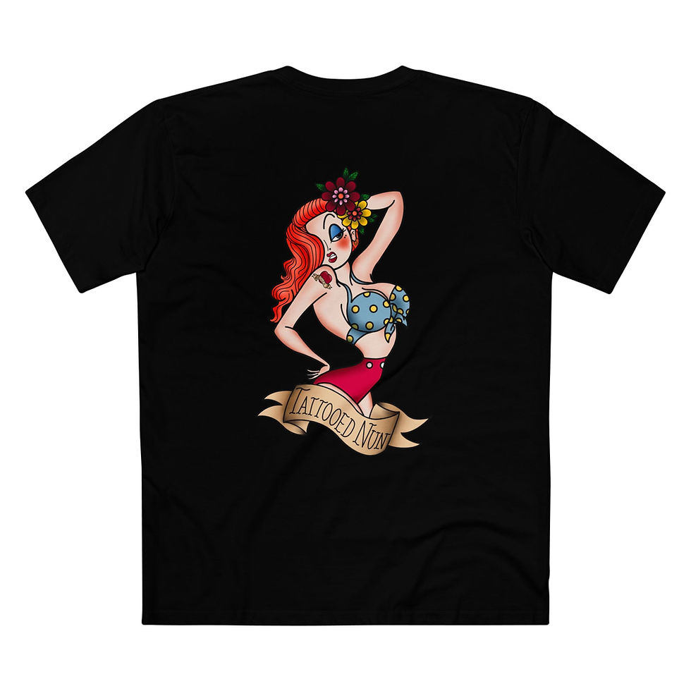 Thumbnail: "I'm not bad. I'm just drawn that way" | Tattooed Nun Lifestyle T-Shirt (Mens)
