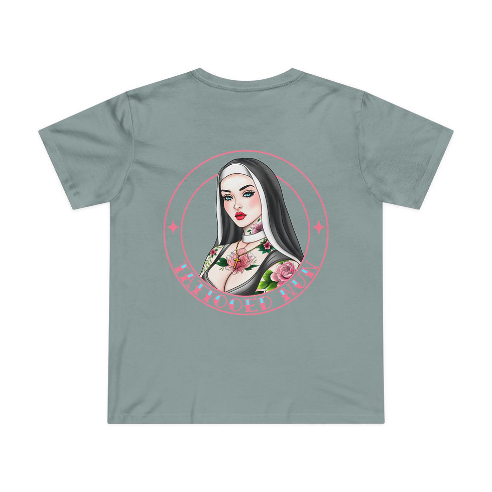 Thumbnail: "Pinky" | Tattooed Nun Lifestyle T Shirt (Womens)