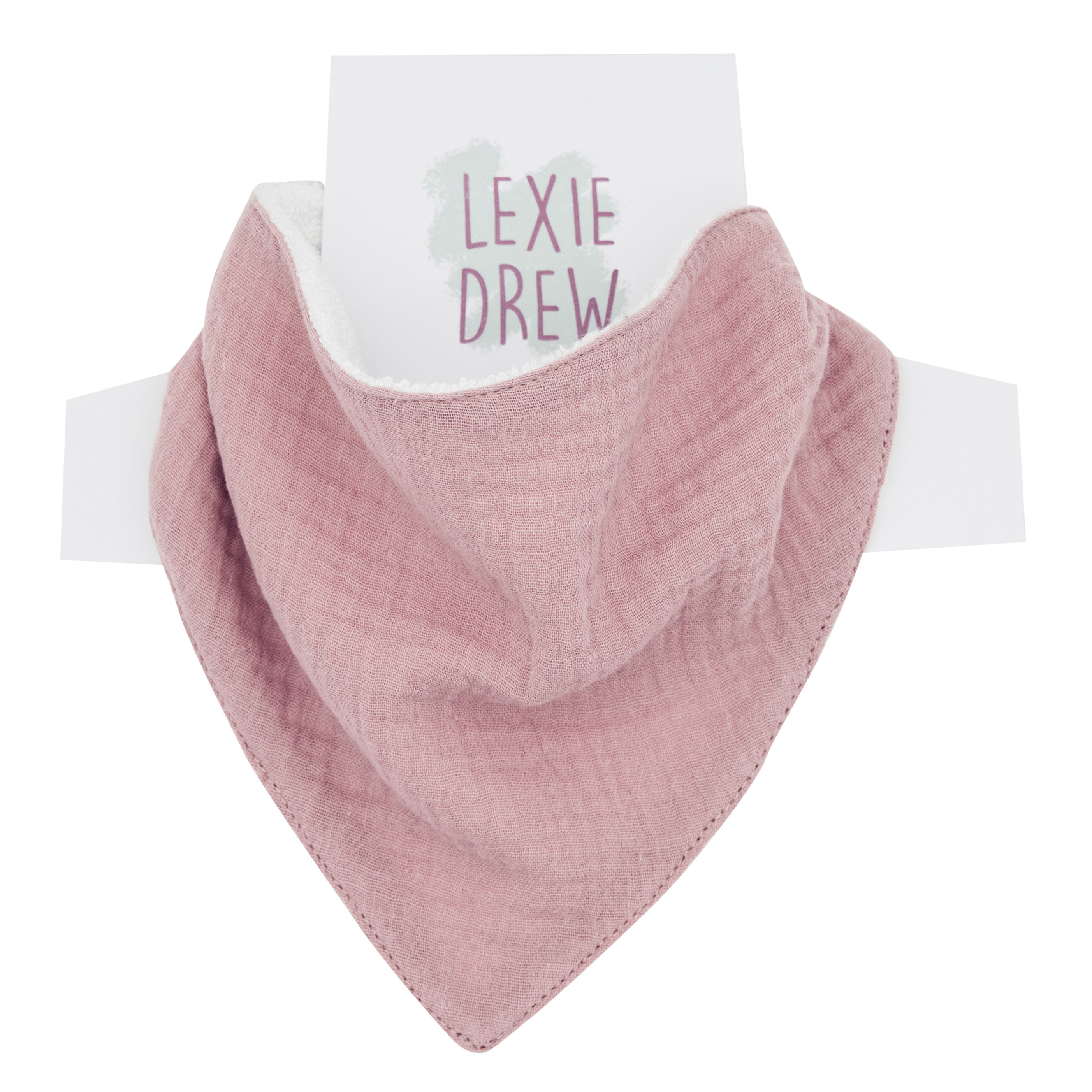 Dusty Pink Organic Cotton Outlaw Bib