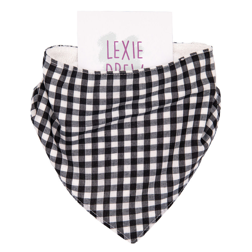 Black Gingham Outlaw Bib