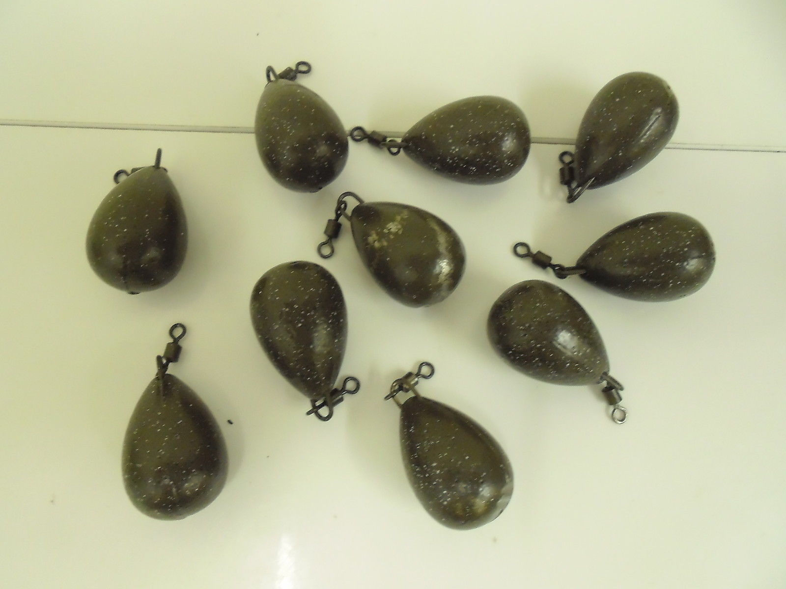 Pack of 10 x 3oz Pear Swivel leads. Carp / coarse fishing