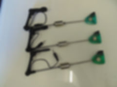 3 x Green Drop off illuminated Bite Indicators. Slider Weight, 2.5m Jacks