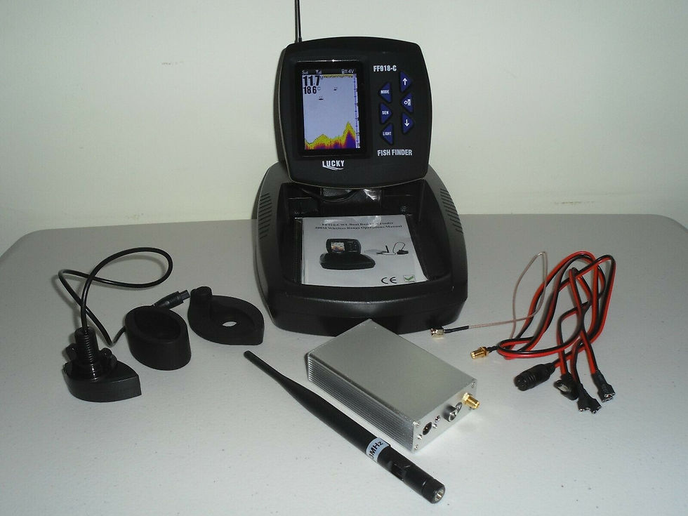 Thumbnail: Colour Fish Finder, 300 Metre range, Bait Boat, Sonar, Depth, Features, Carp