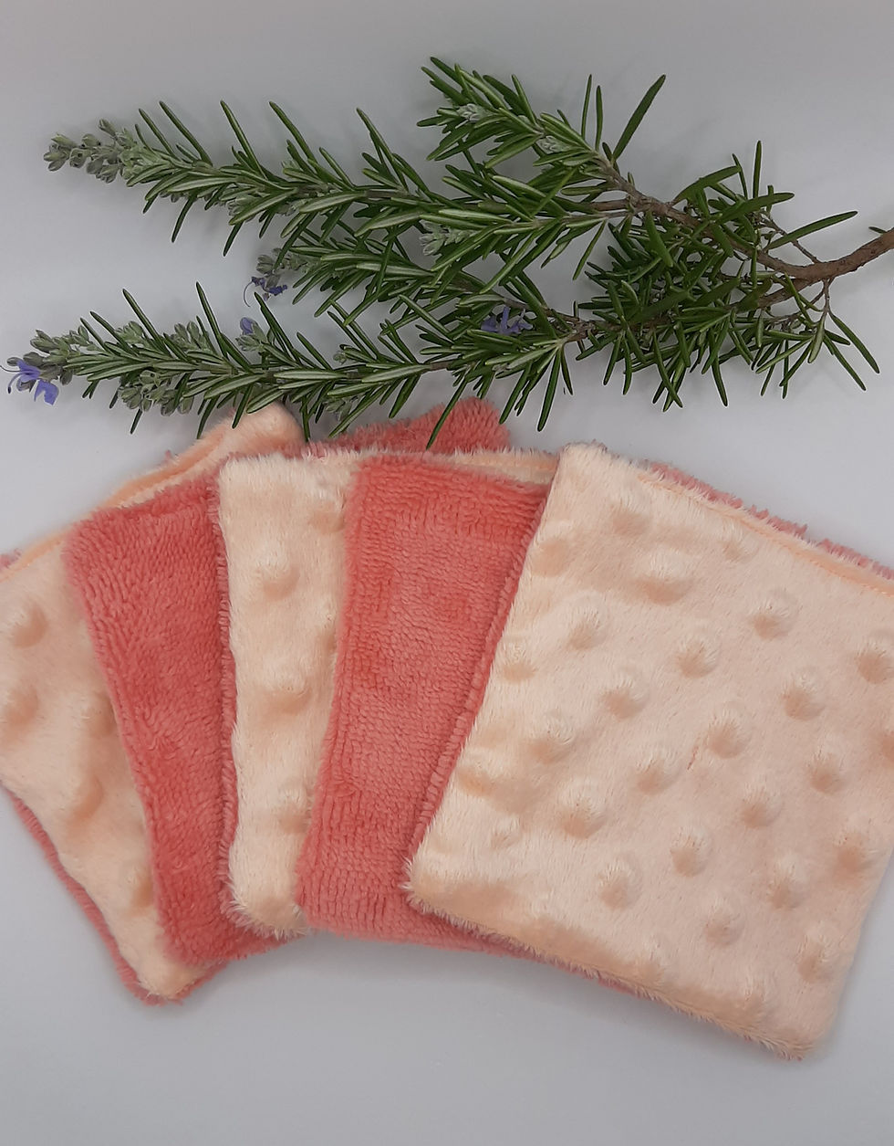 Miniature : Ensemble pochette et lingettes couleur Rose orchidée/Rose dragée 