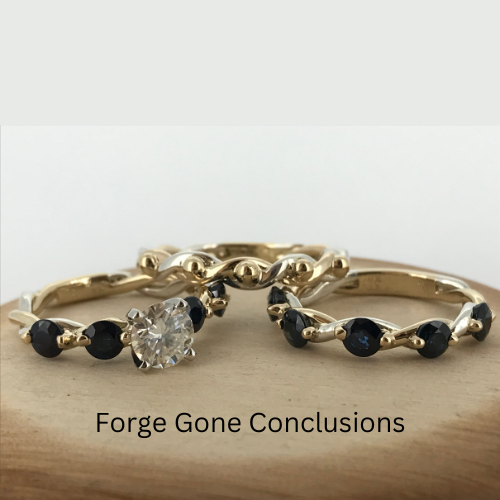 Silver Gold Twist Wedding Ring with the collection