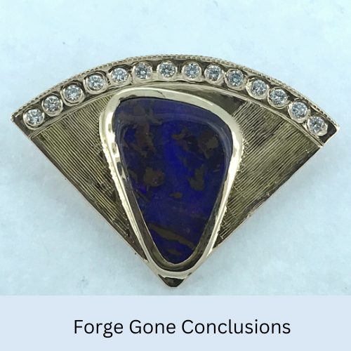 Opal Necklace Fan Shape closeup on white background