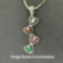 Mothers Heart Shaped Birthstone Necklace on black background