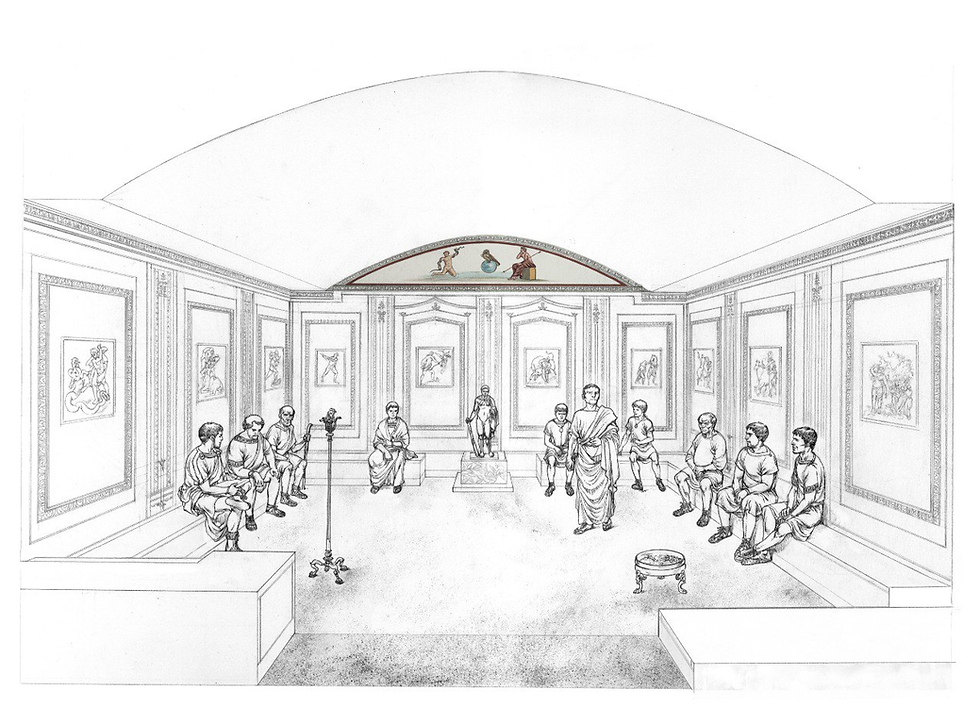 Reconstruction of the Cult Room at Civita Giuliana. Source: Pompeii - Parco Archeologico