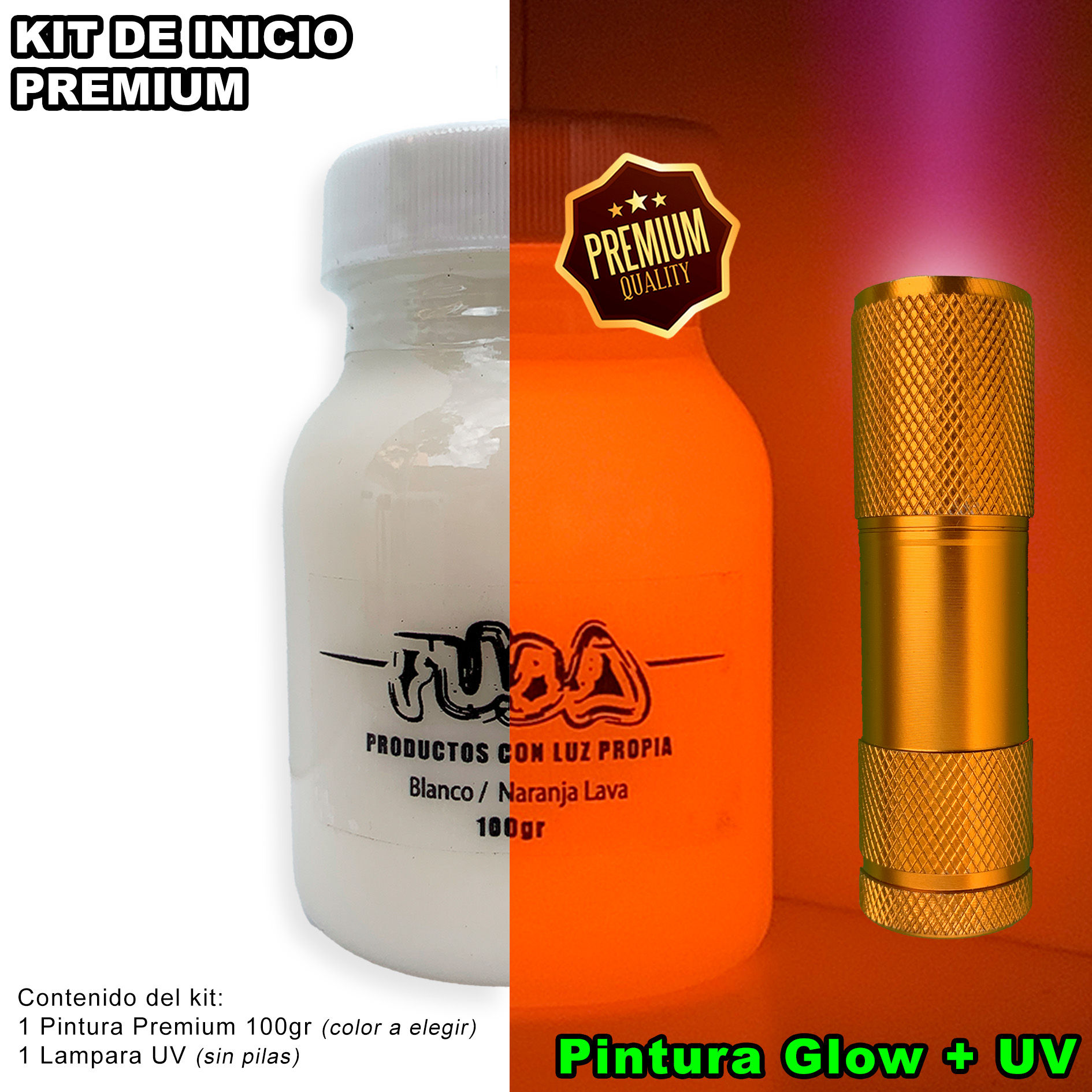 KIT 1 pintura Premium +1 lampara UV