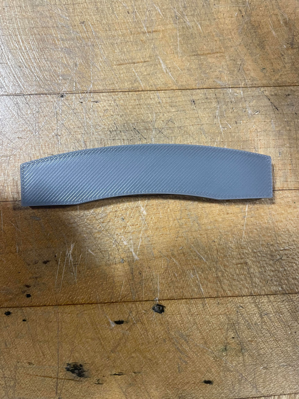 The test print of the top of the hanger