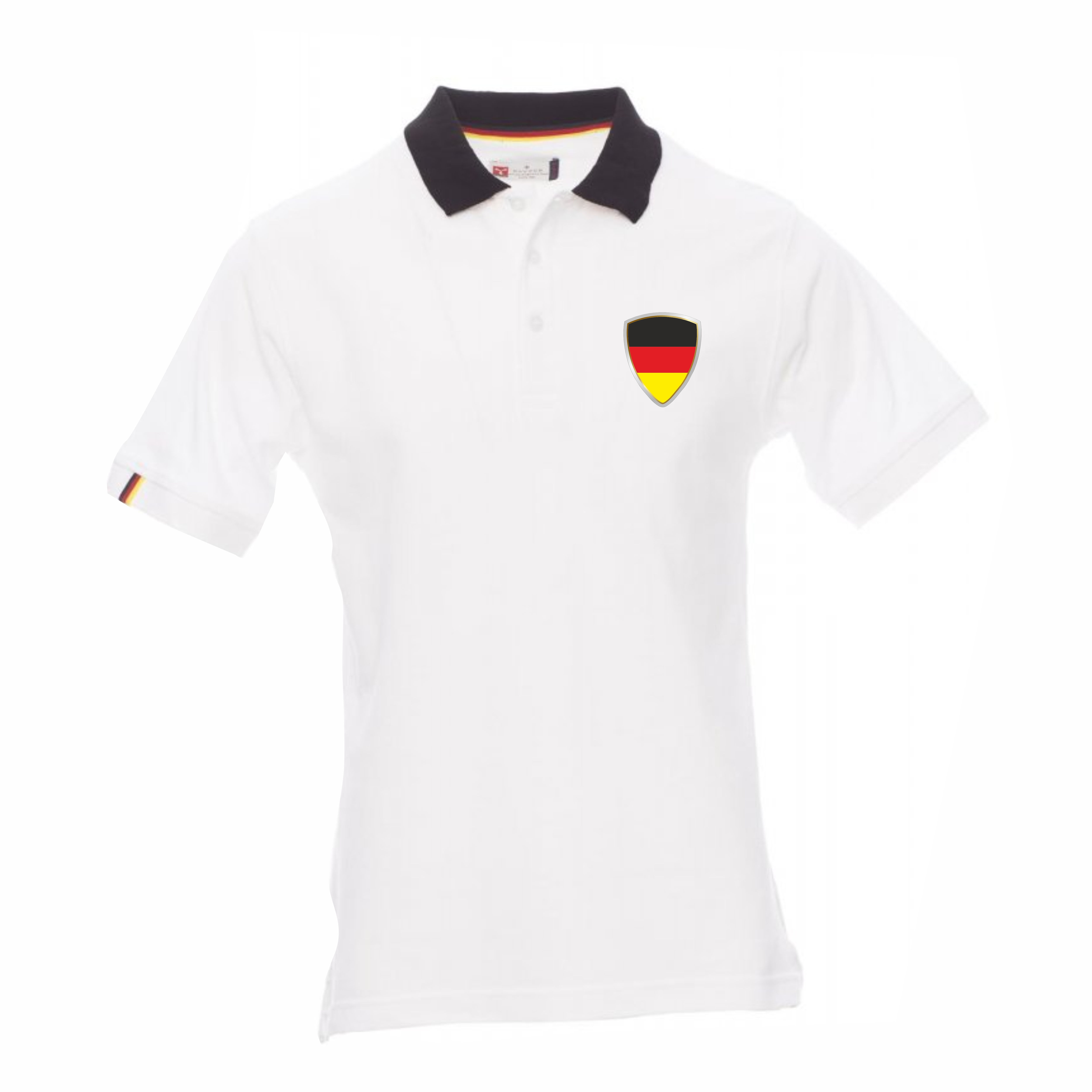 Deutschland Poloshirt weiß (Unisex)