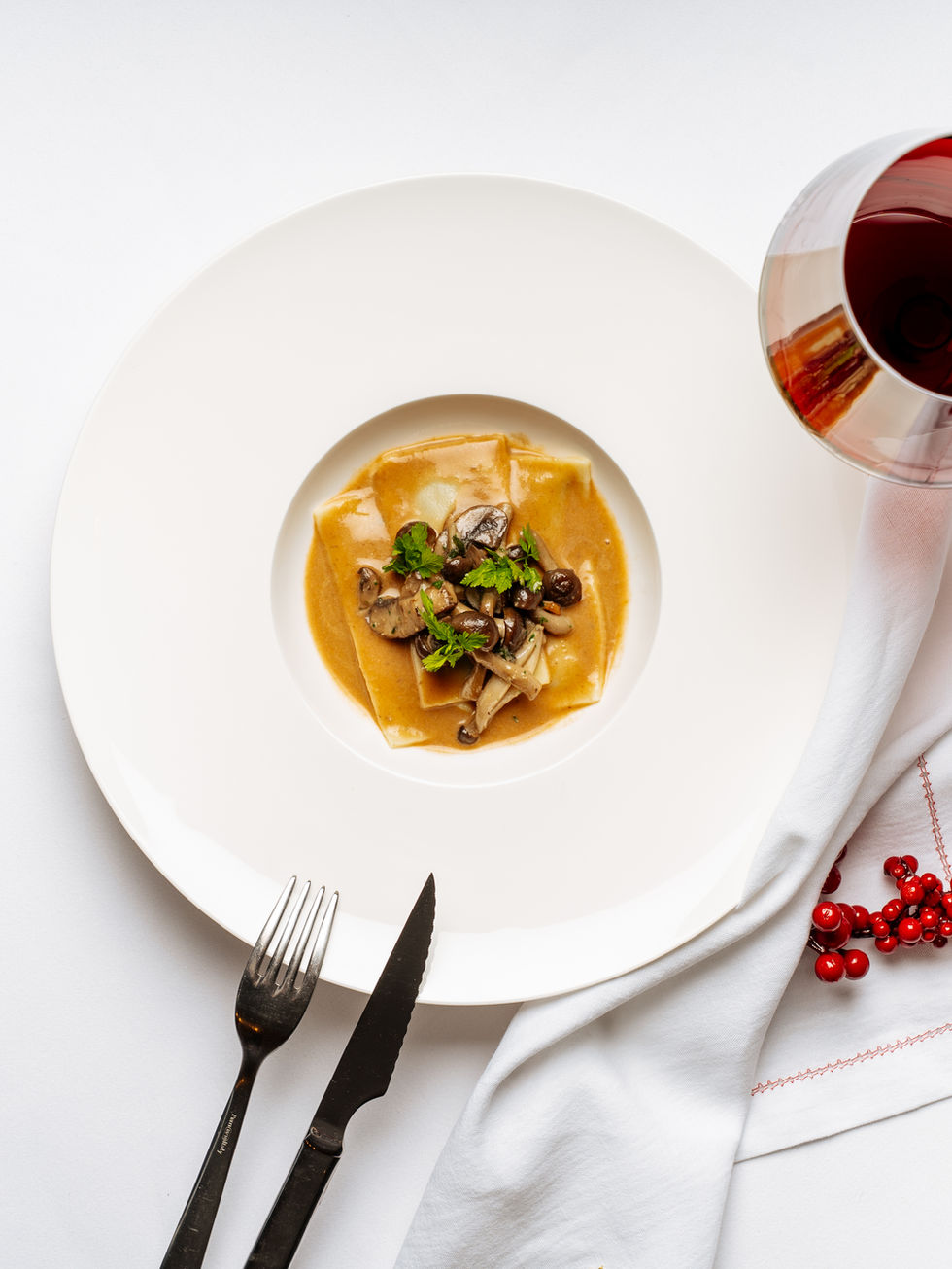 Cappelletti met fazant en truffeljus – feestelijk pastagerecht.