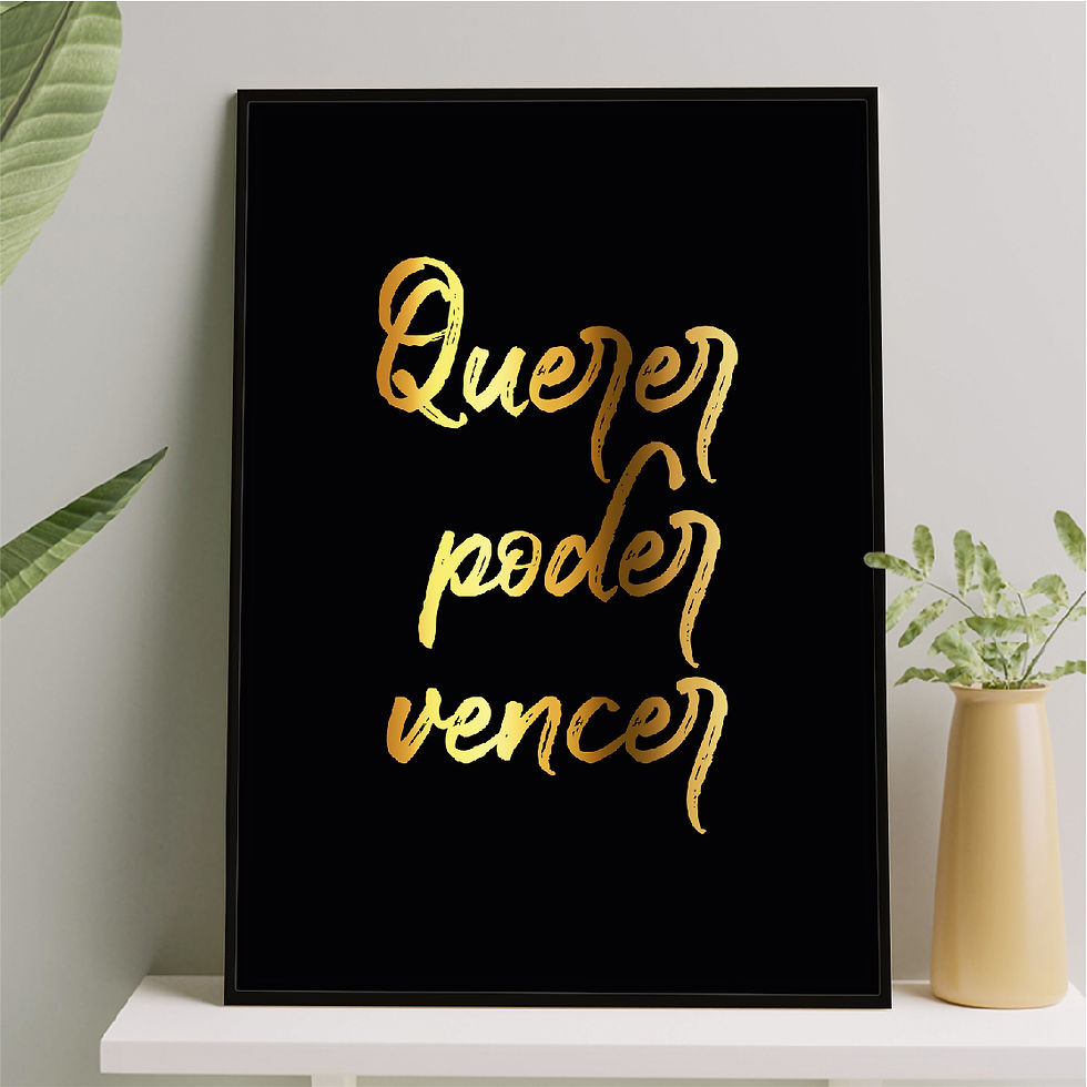 Miniatura: Querer Poder Vencer - Preto e Dourado