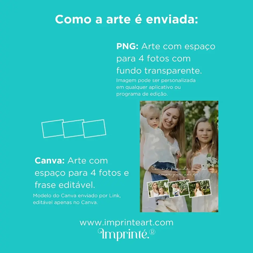 Miniatura: Como é grande o meu amor por você  - 4 Fotos - Dia das Mães Template para Canva