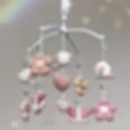 Móbile para Quarto Berço de Menina com amigurumis de jardim flor borboleta