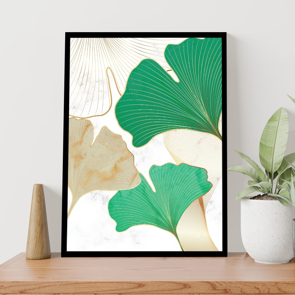 Folhas Verde e Dourado