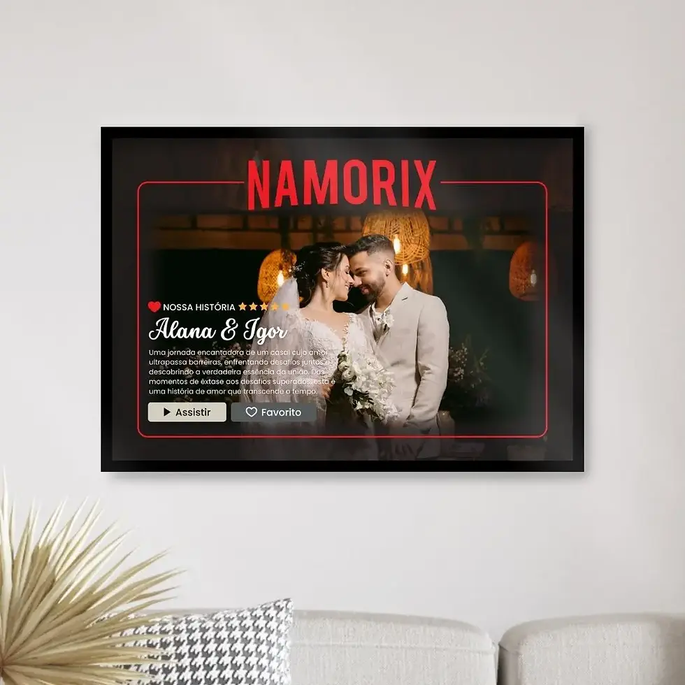 Arte Digital Imagem para Quadro Personalizado com fotos de Presente de Dia dos Namorados barato para imprimir Template Canva