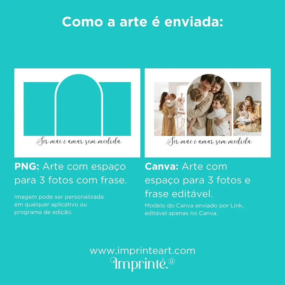 Thumbnail: Template para Canva Arte Digital Imagem para Quadro Personalizado de Dia das Mães com fotos presente diy com frase para mãe