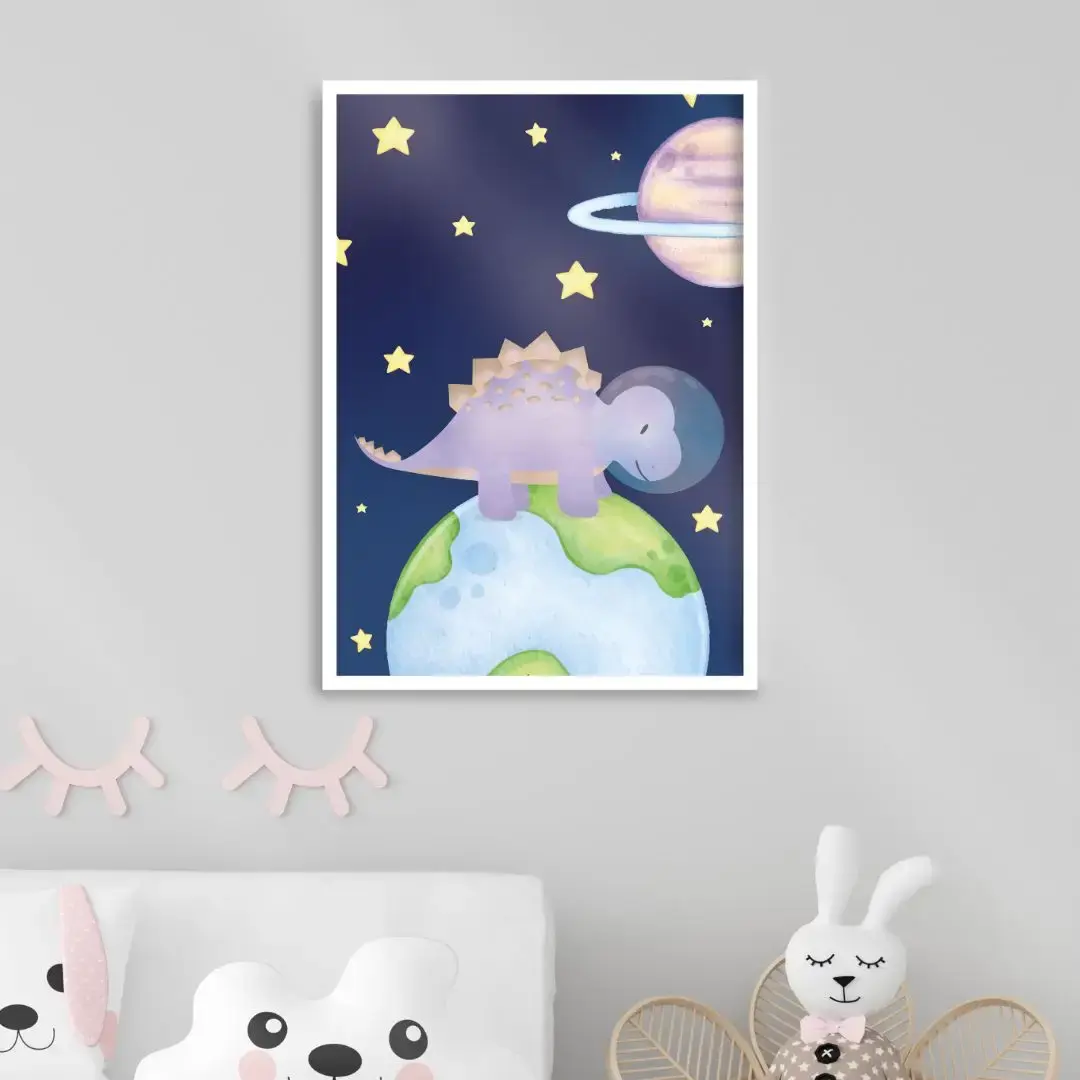 Dinossauro Astronauta - Estegossauro Roxo