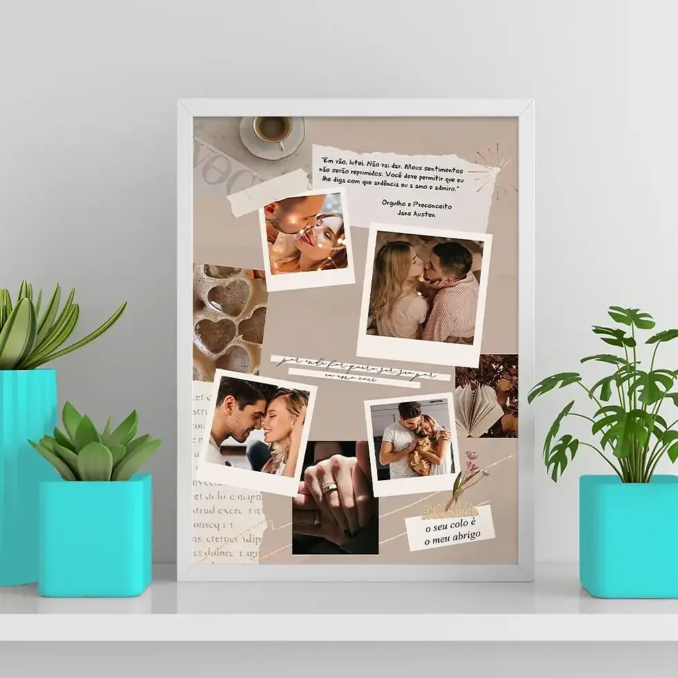Arte digital para quadro decorativo para imprimir com fotos com Colagem de fotos imagens e frases - Mapa dos sonhos com 8 fotos